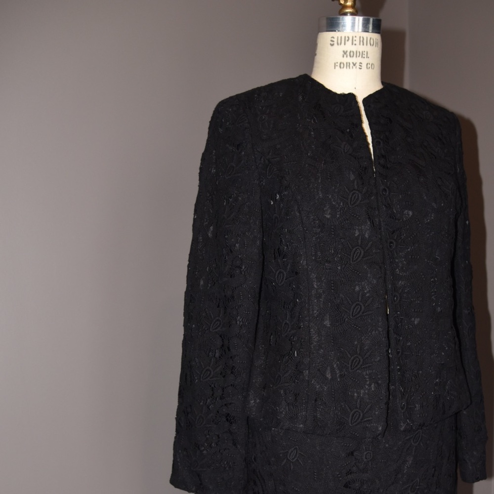 Lace evening suit